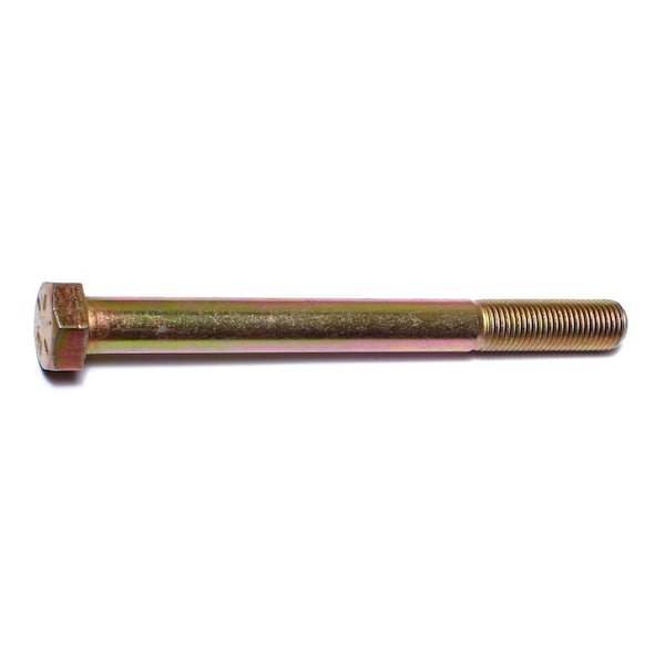 Midwest Fastener Grade 8, 3/8"-24 Hex Head Cap Screw, Zinc Yellow Steel, 4 in L, 25 PK 00867 - main